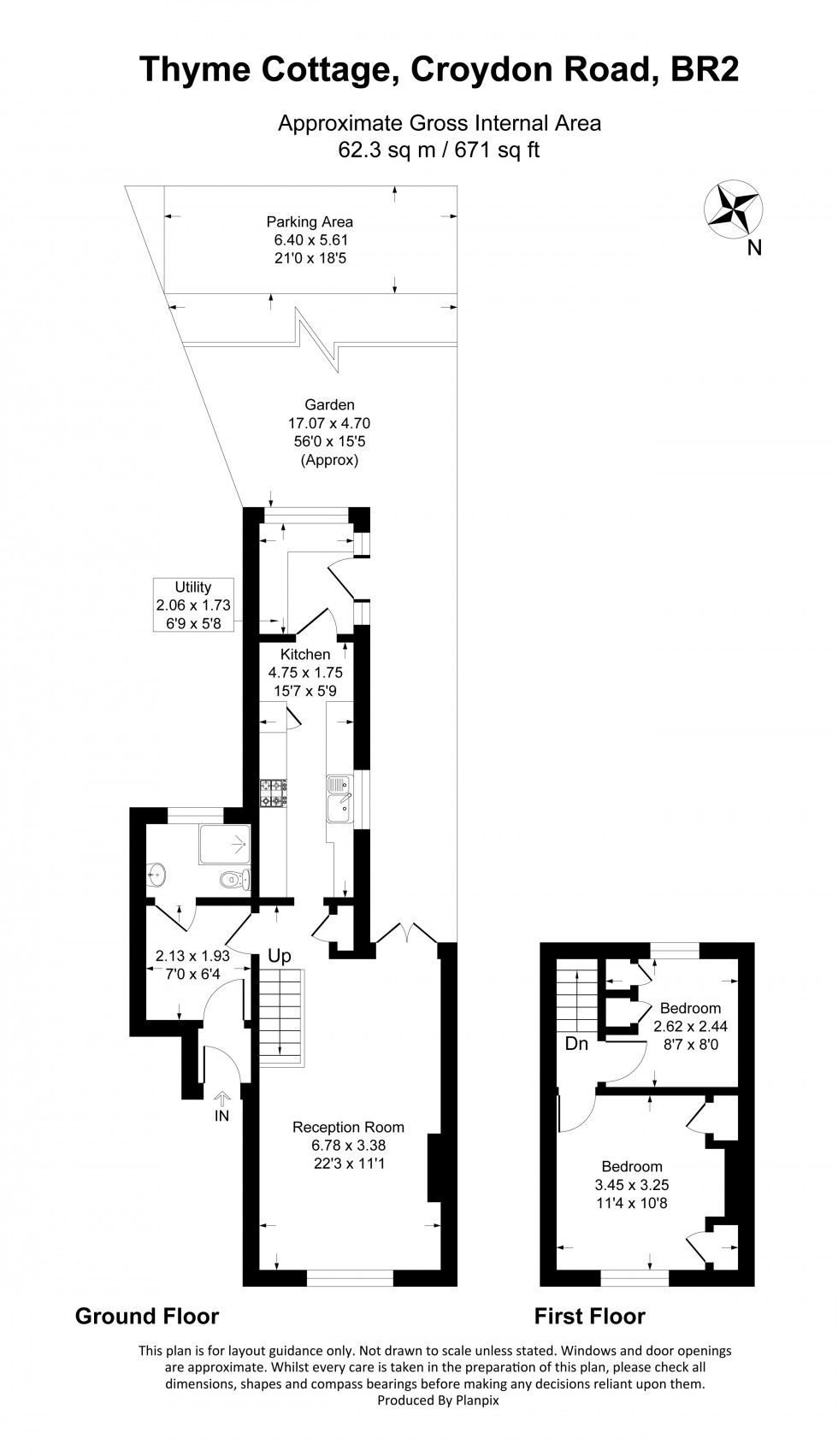 Floorplan for Croydon Road, Keston