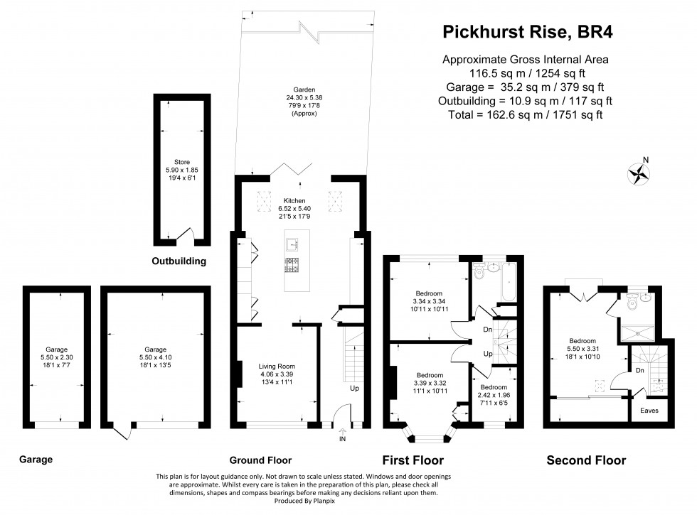 Floorplan for Pickhurst Rise, West Wickham