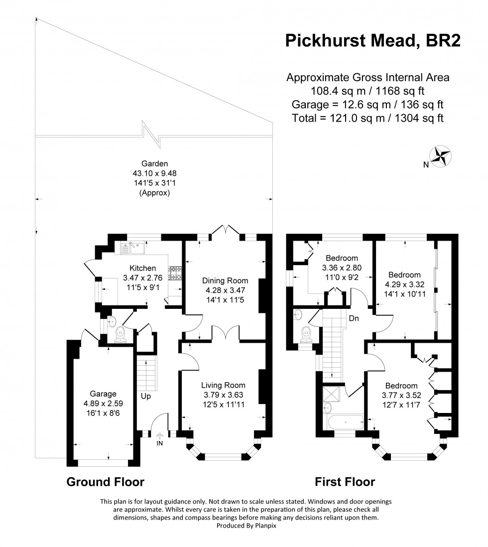 Floorplan for Pickhurst Mead, Bromley