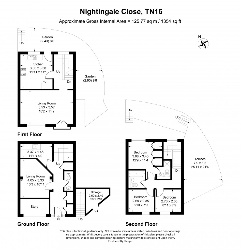 Floorplan for Nightingale Close, Biggin Hill