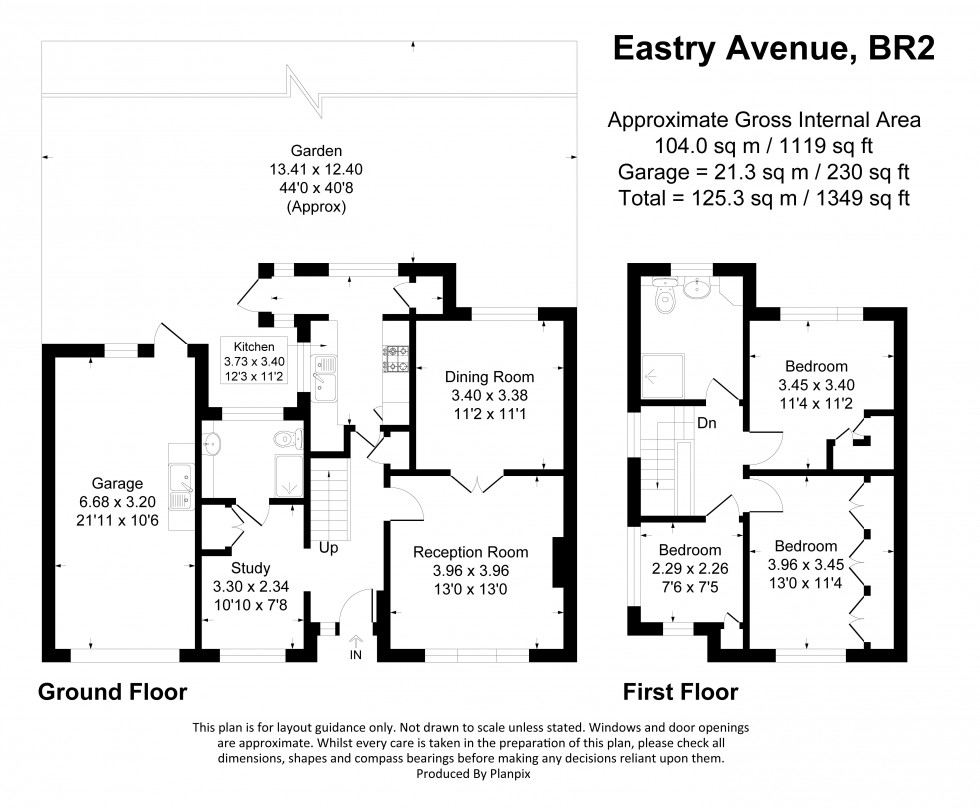 Floorplan for Eastry Avenue, Bromley