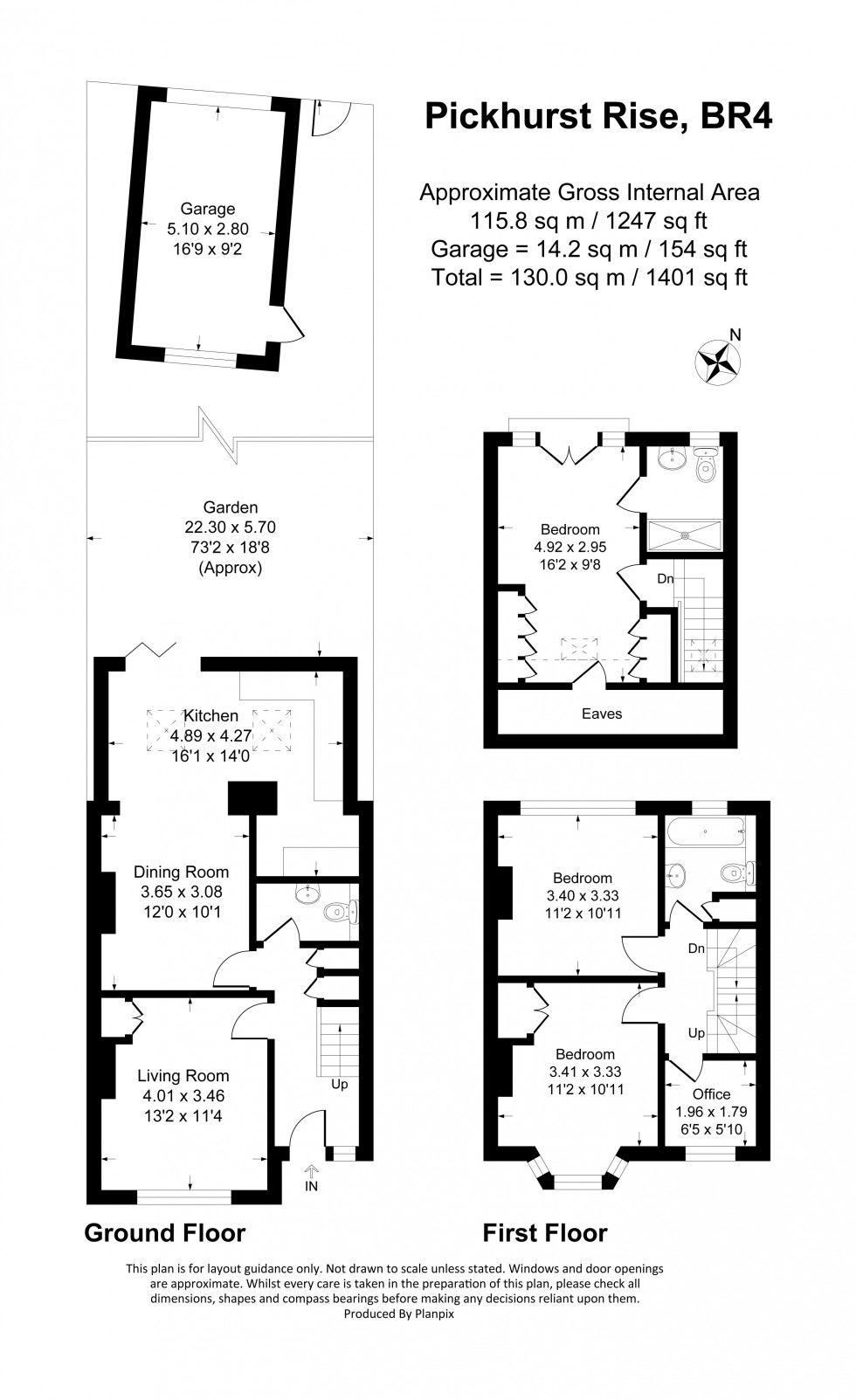 Floorplan for Pickhurst Rise, West Wickham