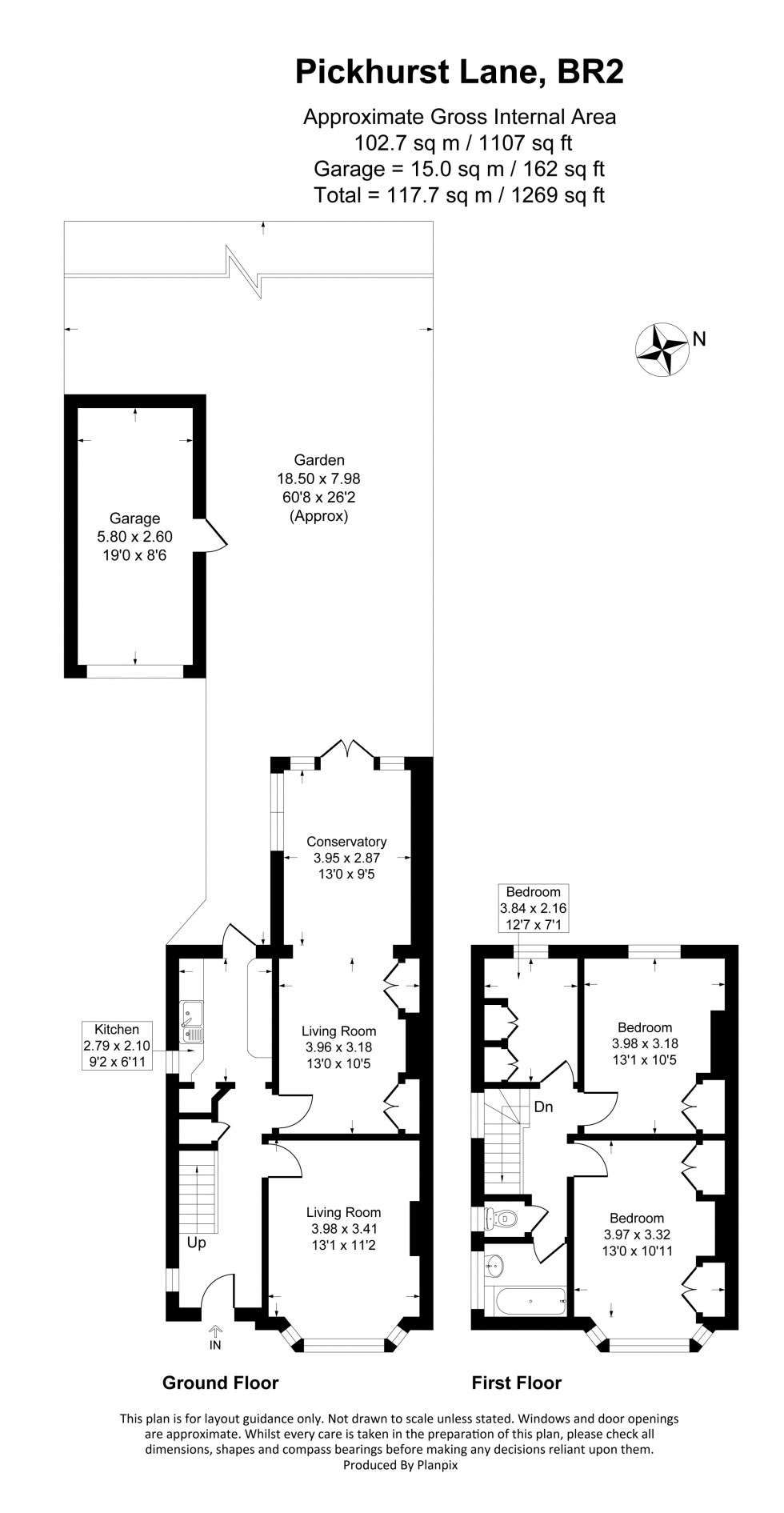 Floorplan for Pickhurst Lane, Bromley