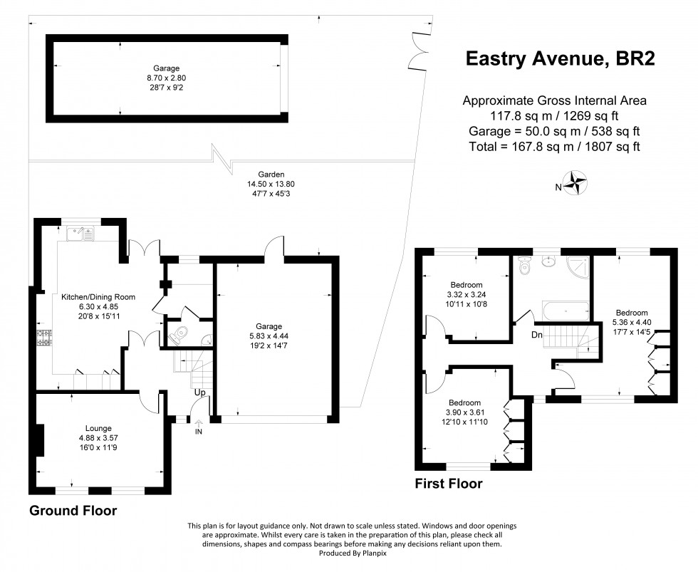 Floorplan for Eastry Avenue, Bromley