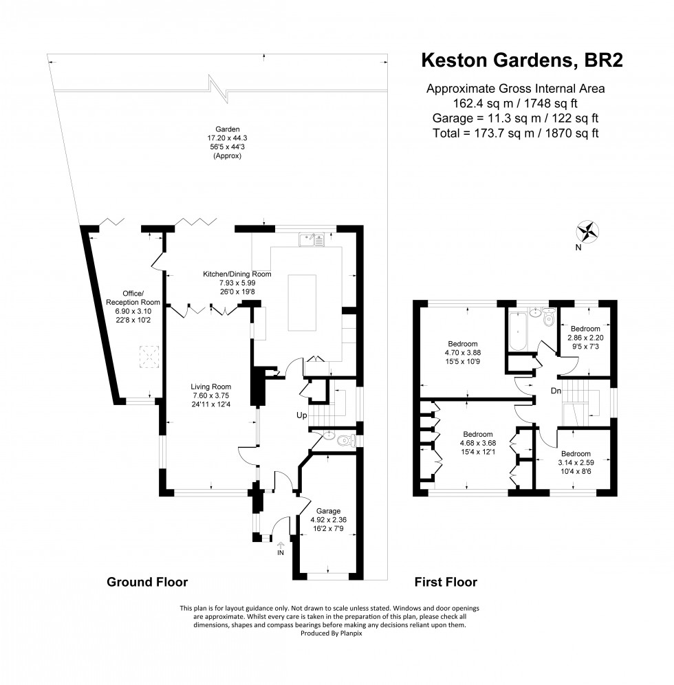 Floorplan for Keston Gardens, Keston