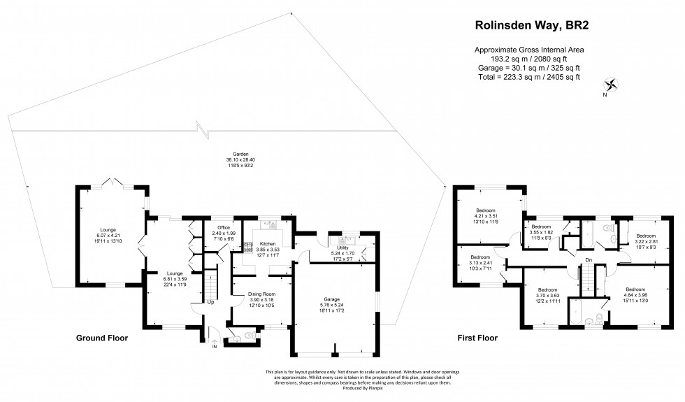 Floorplan for Rolinsden Way, Keston