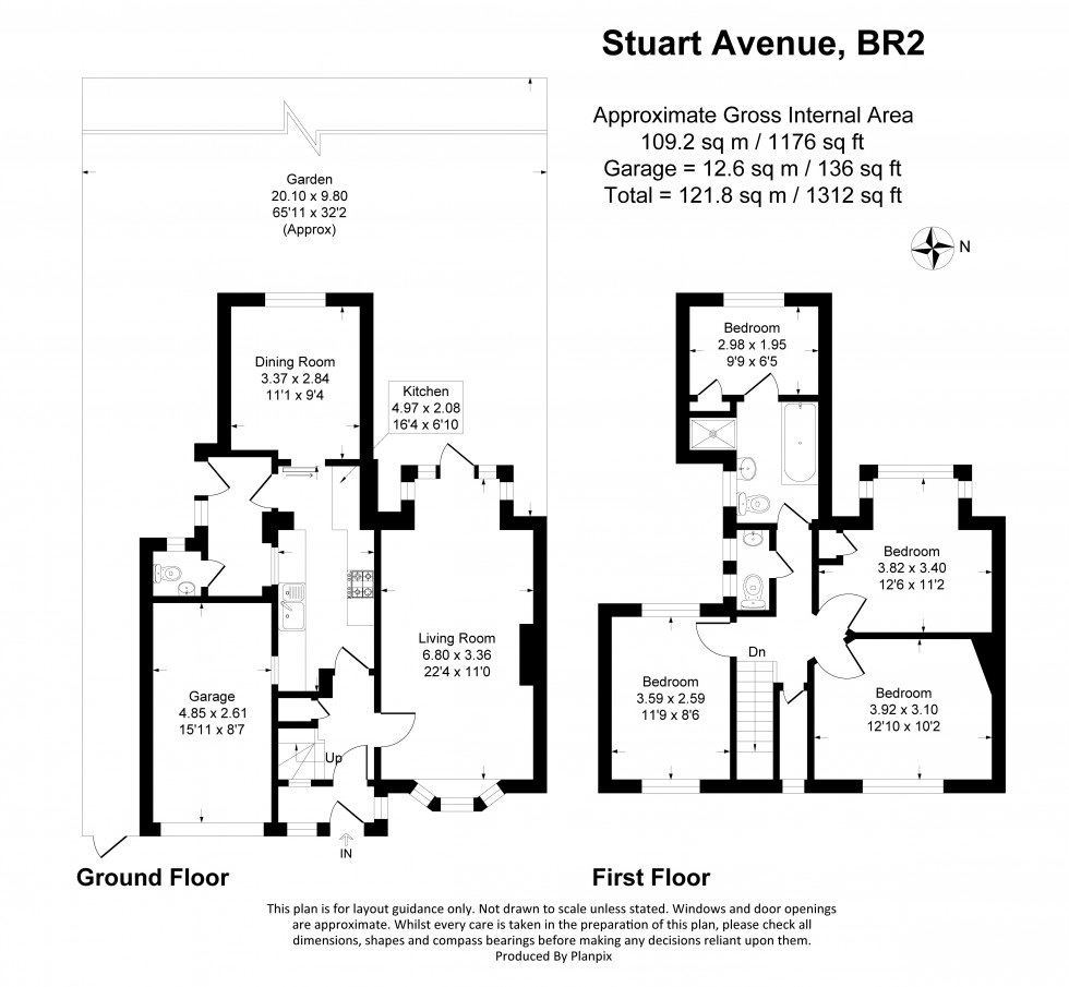 Floorplan for Stuart Avenue, Bromley