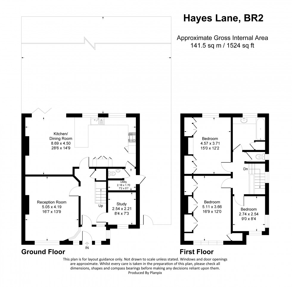 Floorplan for Hayes Lane, Bromley