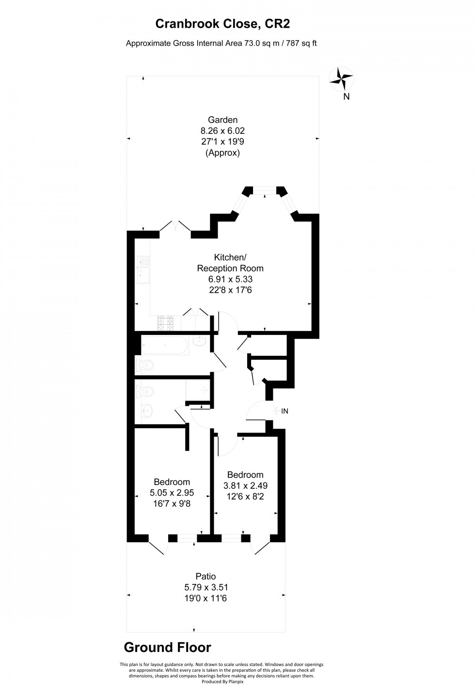 Floorplan for Croham Road, South Croydon