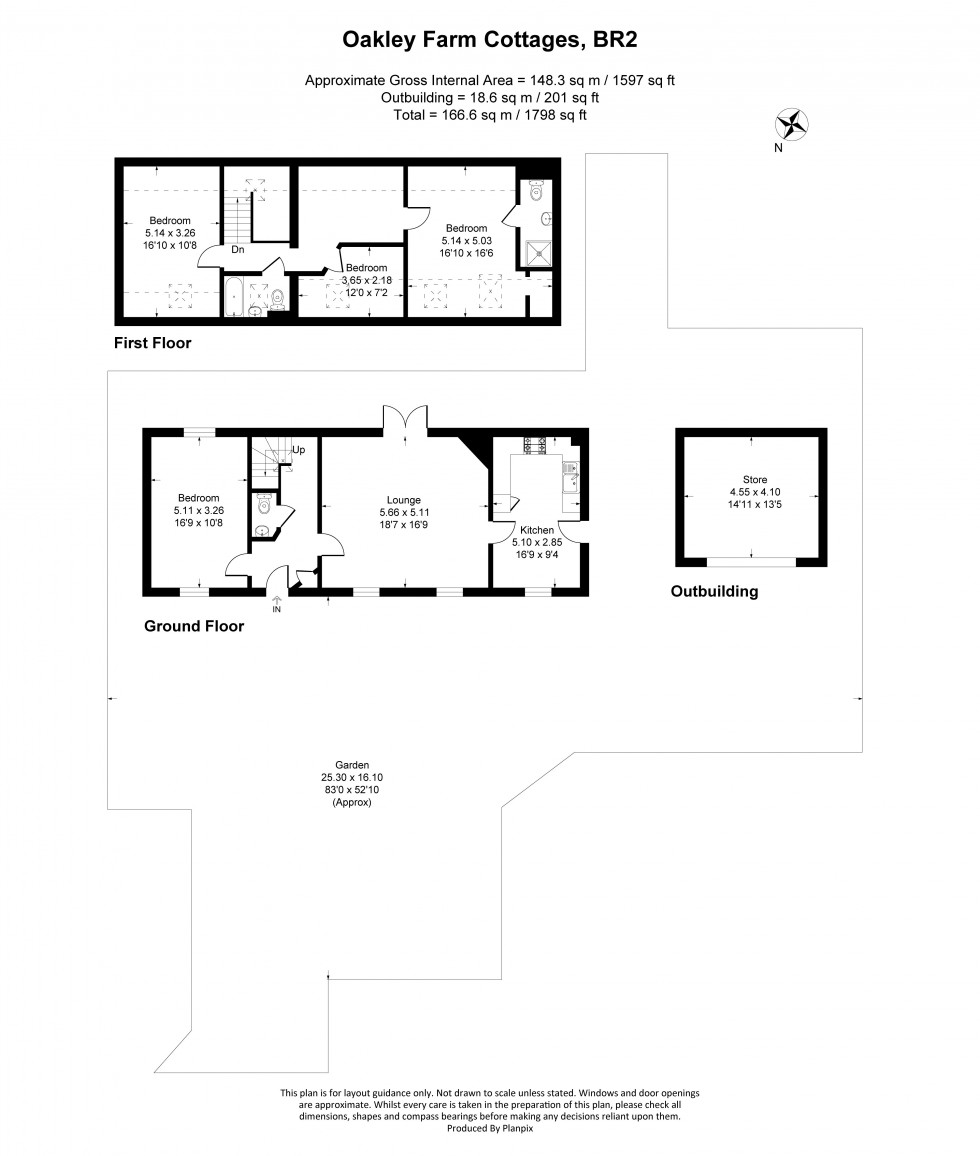 Floorplan for Oakley Road, Bromley