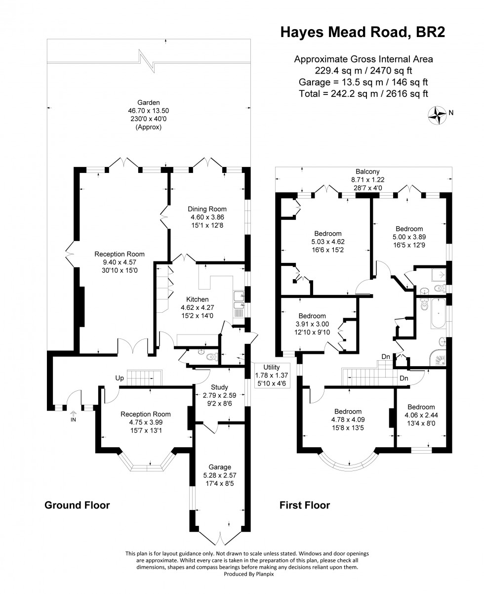 Floorplan for Hayes Mead Road, Bromley