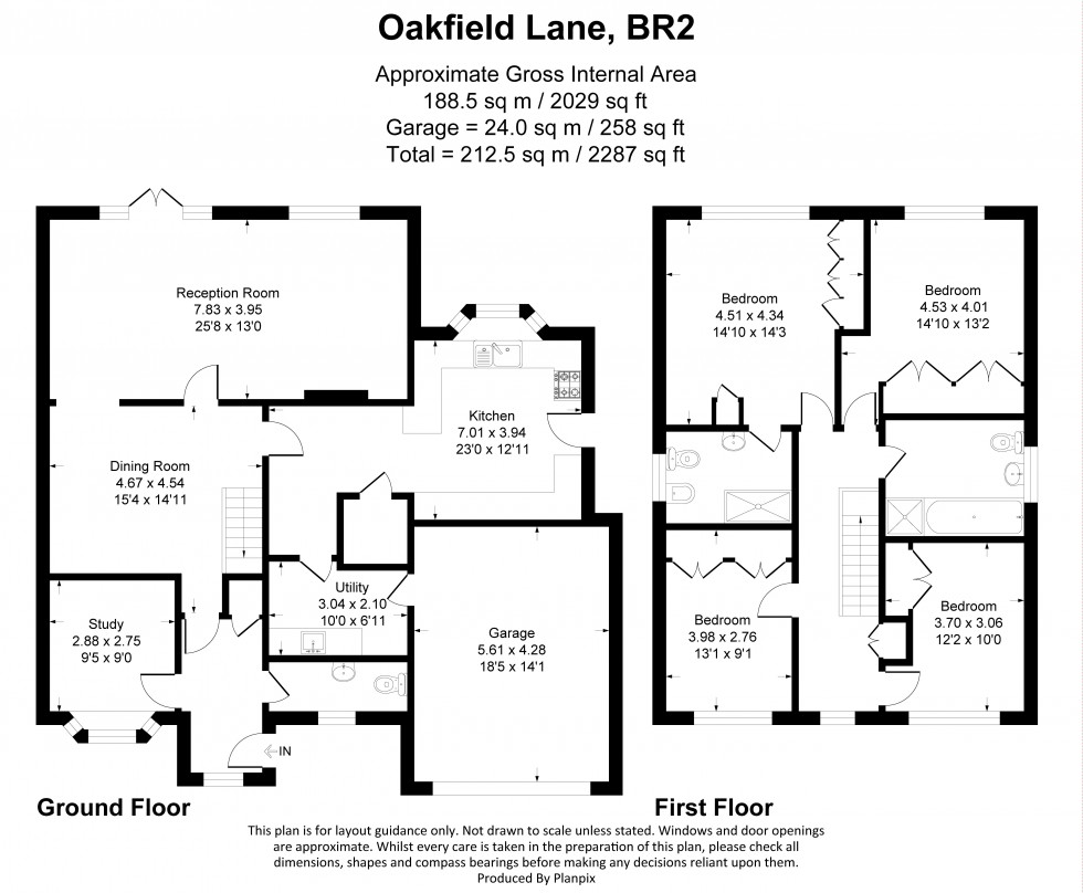 Floorplan for Oakfield Lane, Keston