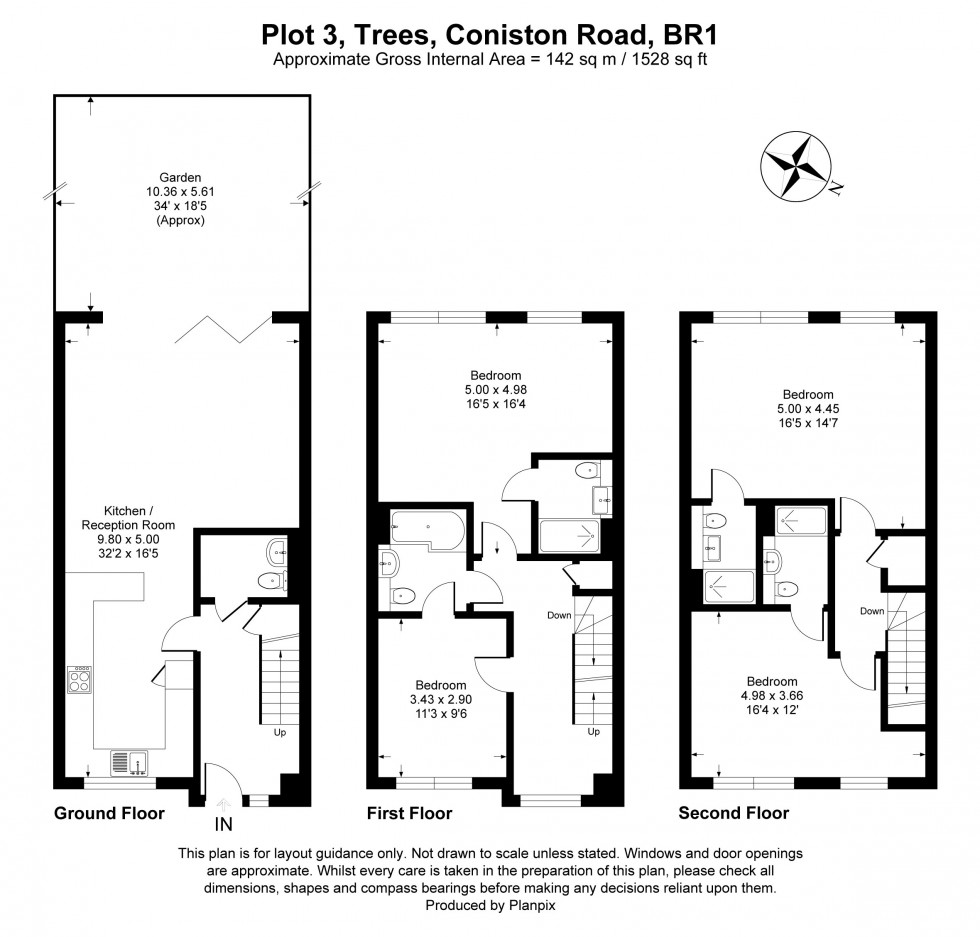 Floorplan for Coniston Road, Bromley