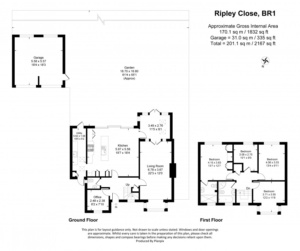 Floorplan for Ripley Close, Bromley