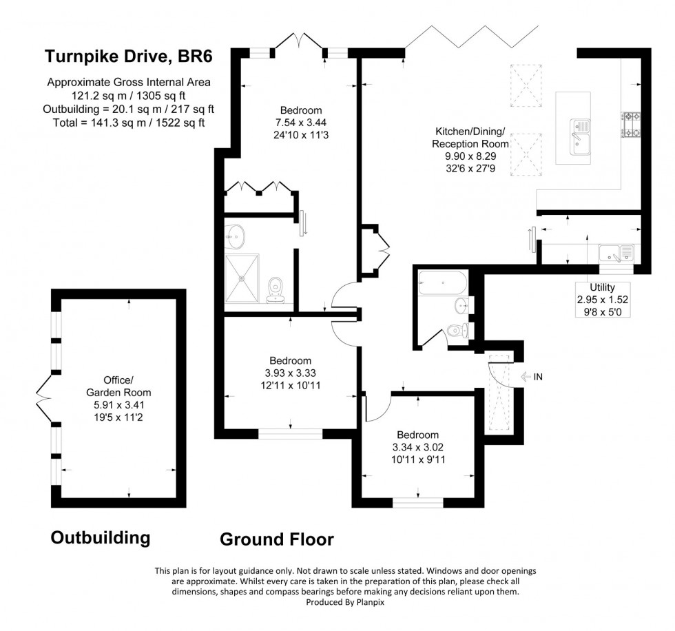 Floorplan for Turnpike Drive, Orpington