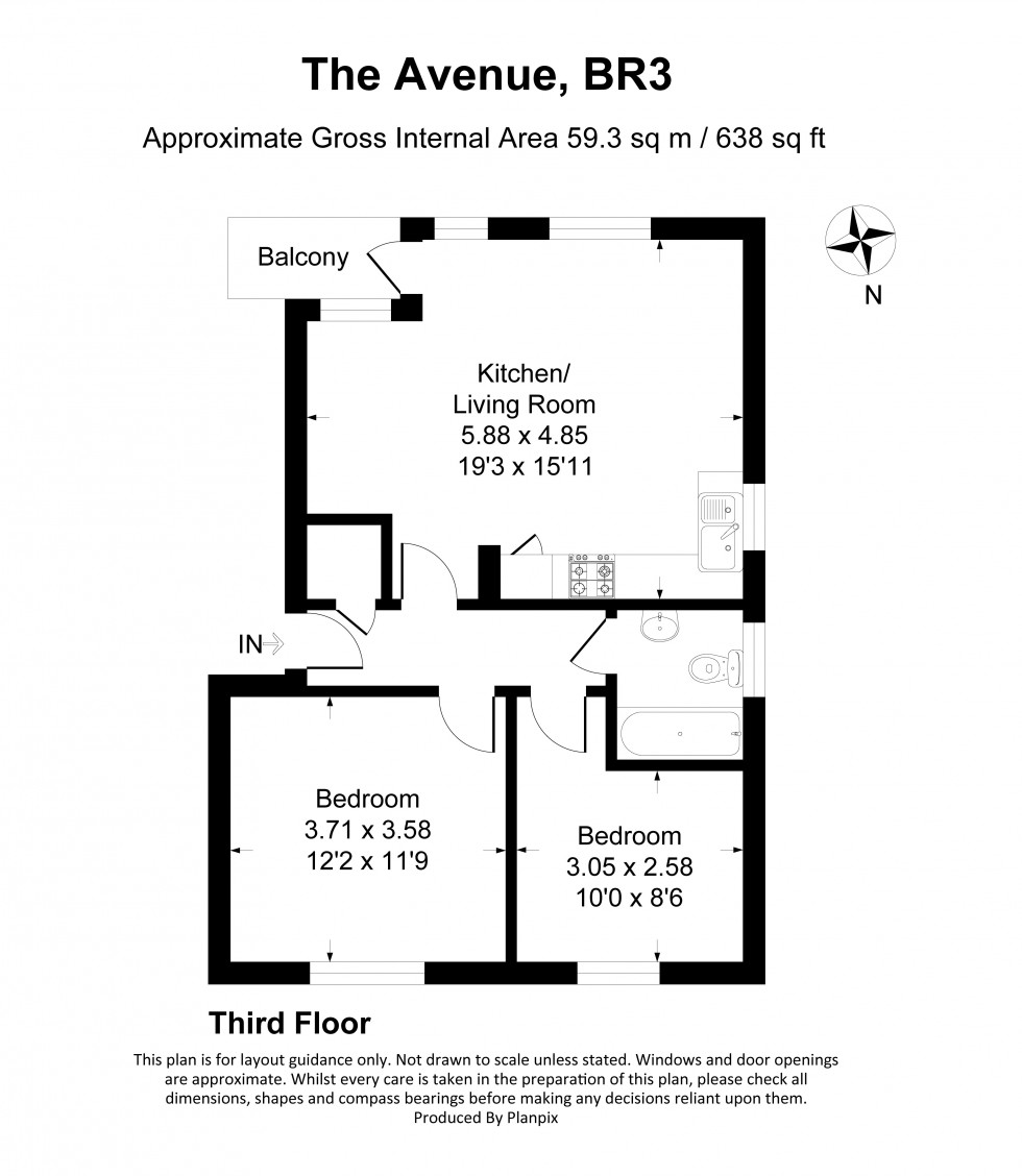 Floorplan for The Avenue, Beckenham