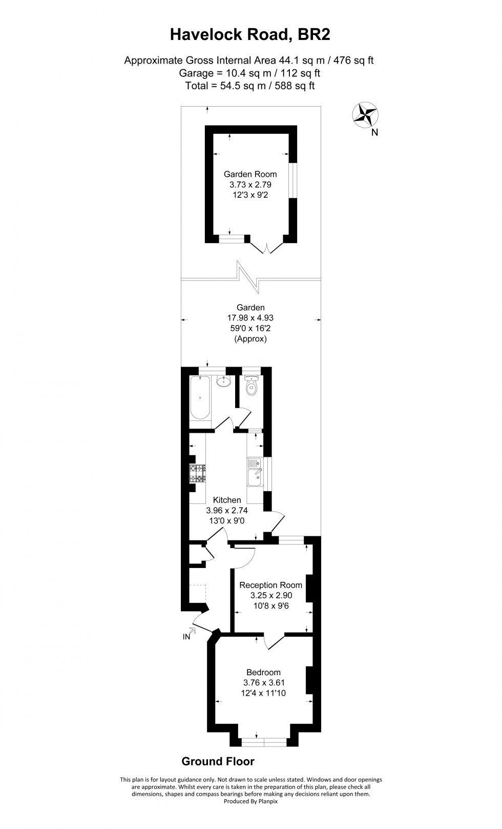 Floorplan for Havelock Road, Bromley