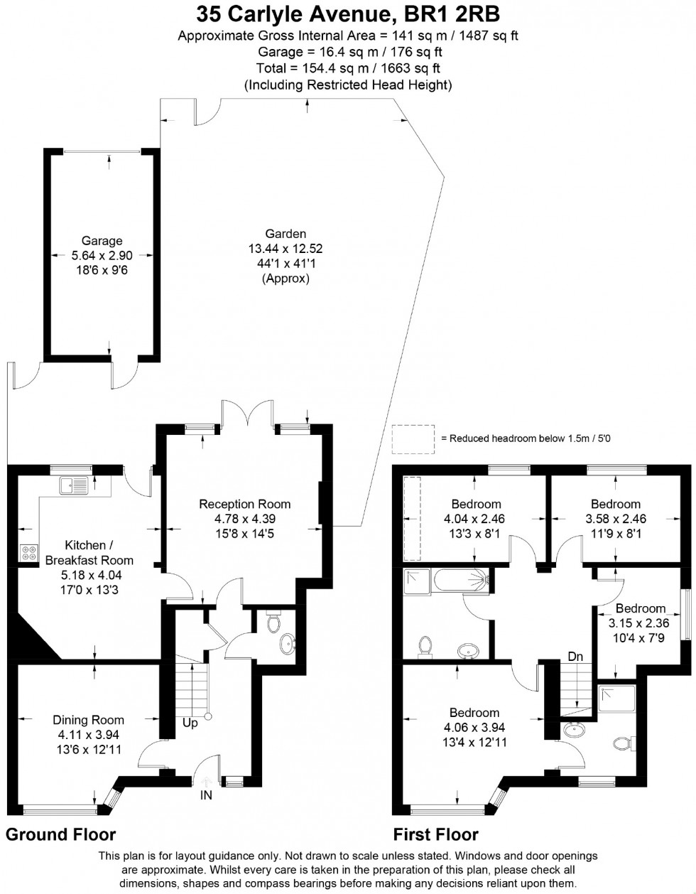 Floorplan for Carlyle Avenue, Bromley