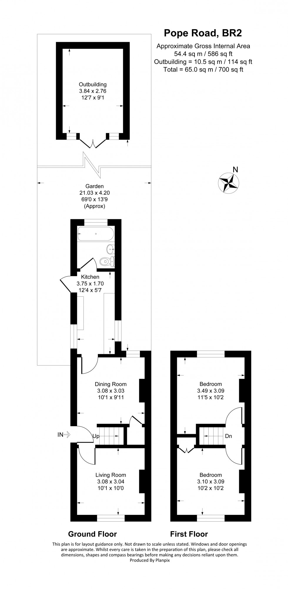 Floorplan for Pope Road, Bromley