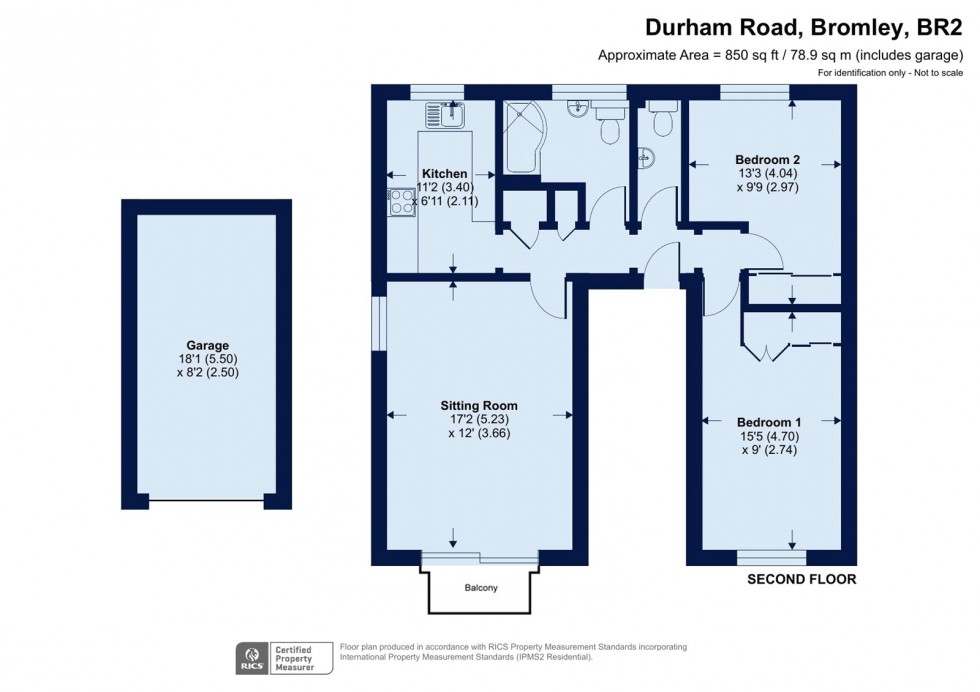 Floorplan for Durham Road, Bromley