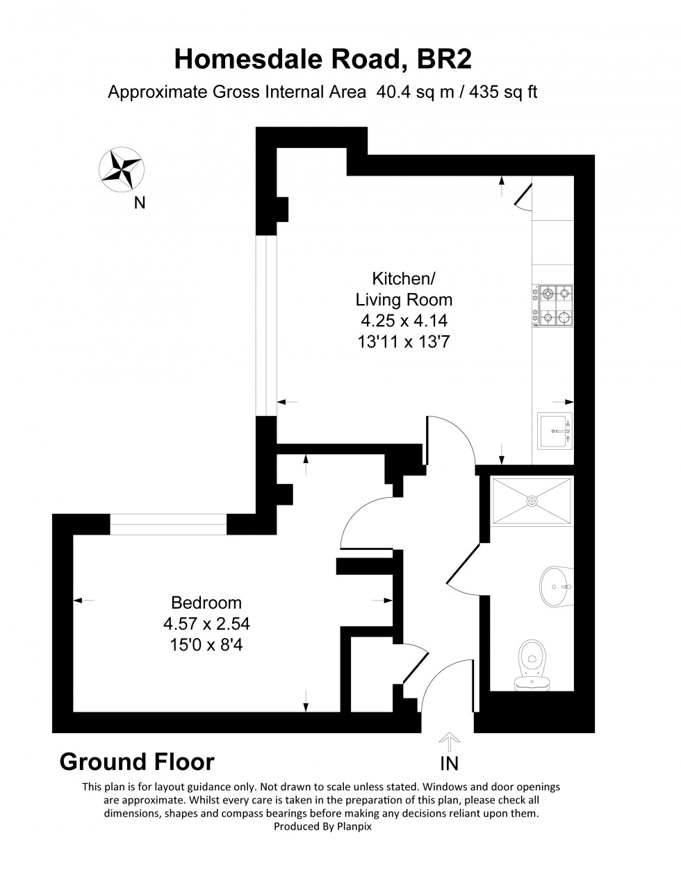 Floorplan for Homesdale Road, Bromley