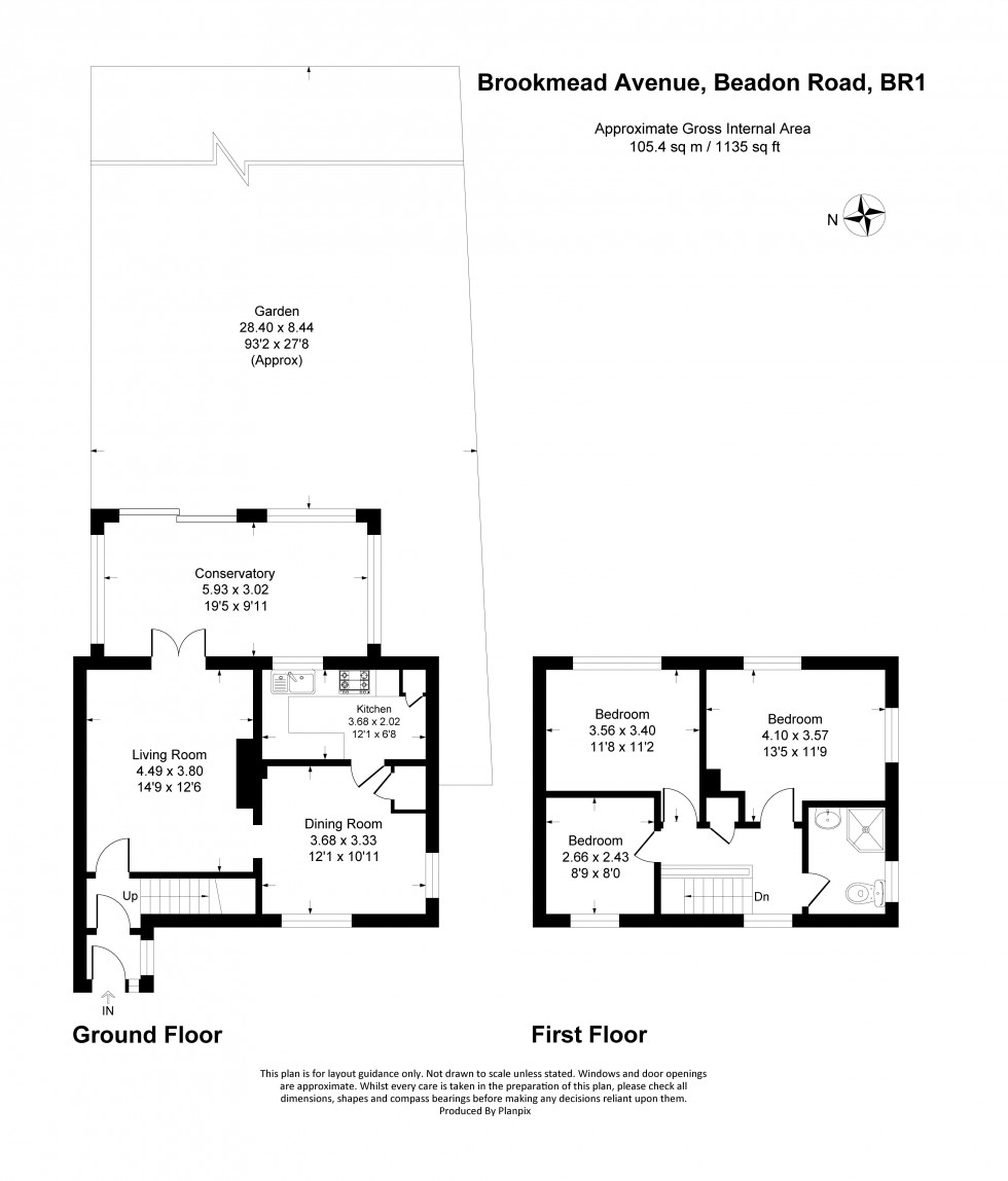 Floorplan for Brookmead Avenue, Bromley