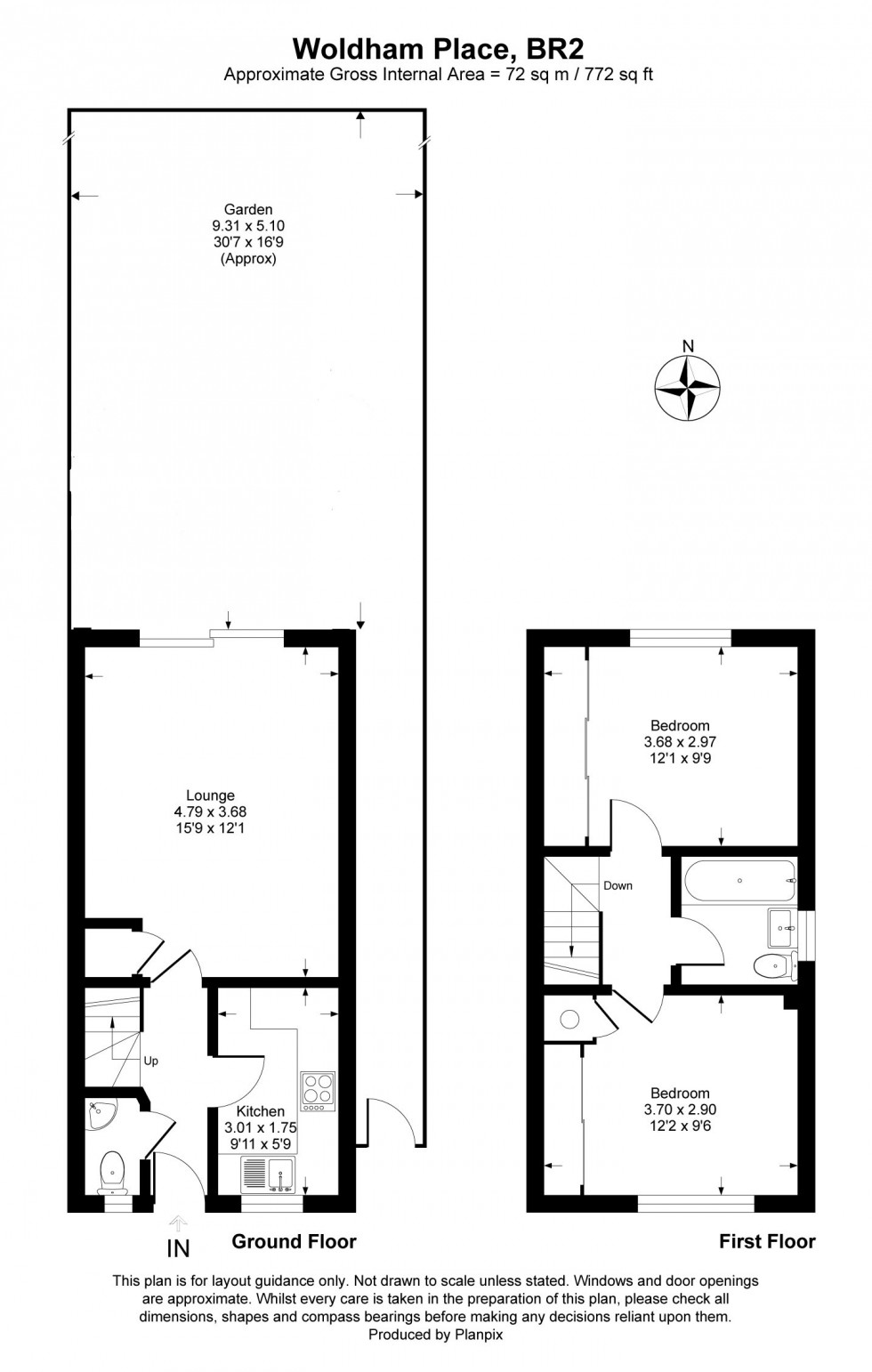 Floorplan for Woldham Place, Bromley
