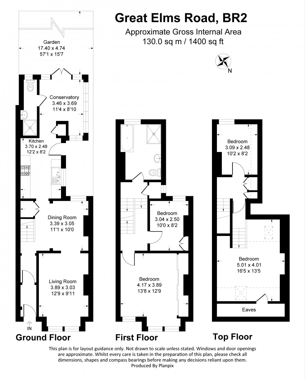 Floorplan for Great Elms Road, Bromley