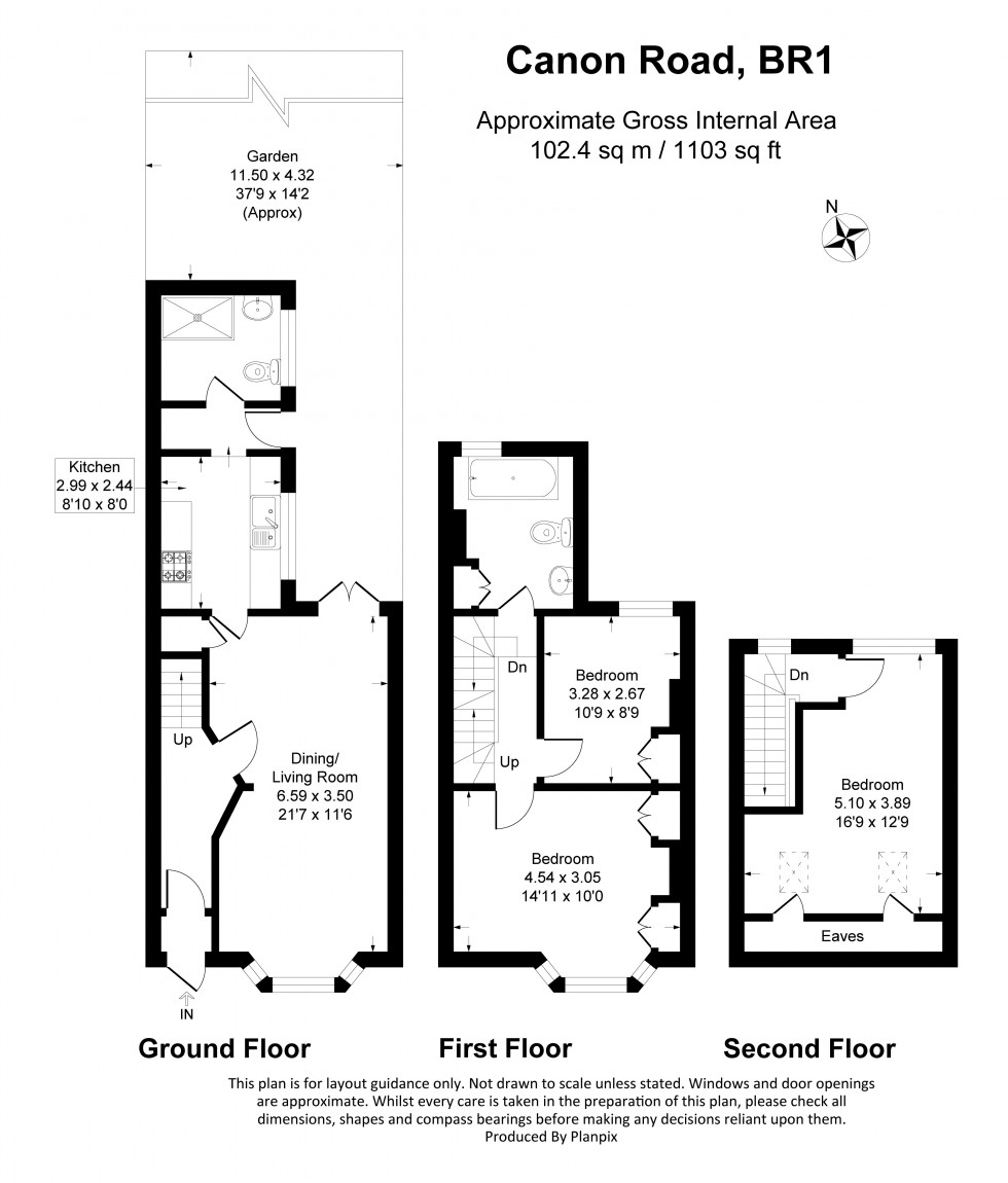 Floorplan for Canon Road, Bromley