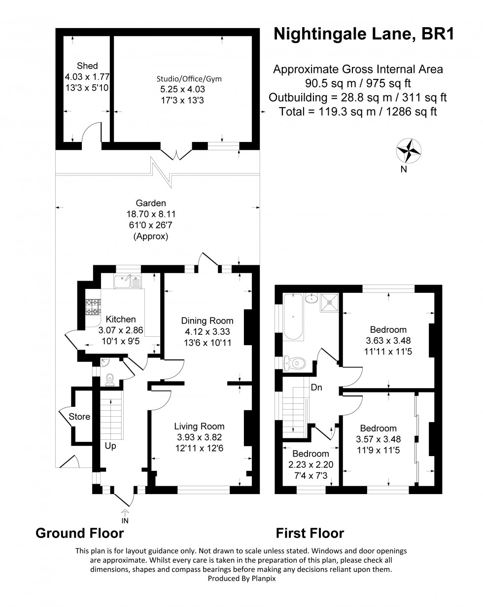 Floorplan for Nightingale Lane, Bromley