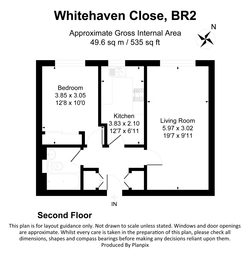 Floorplan for Whitehaven Close, Bromley