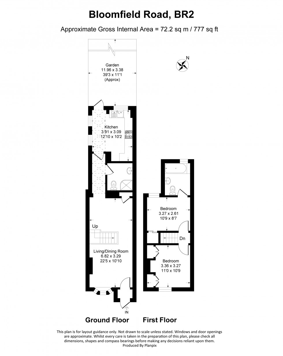 Floorplan for Bloomfield Road, Bromley