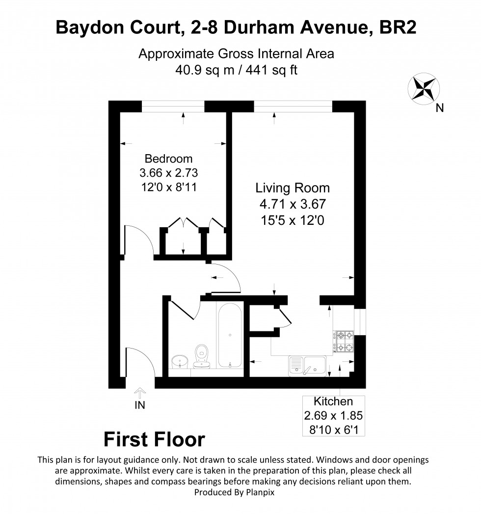 Floorplan for Durham Avenue, Bromley