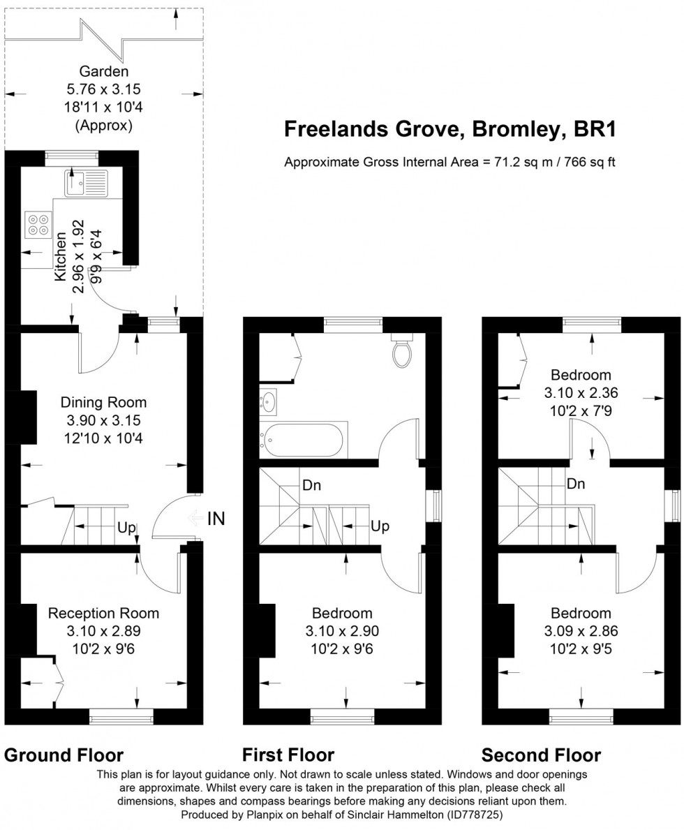 Floorplan for Freelands Grove, Bromley