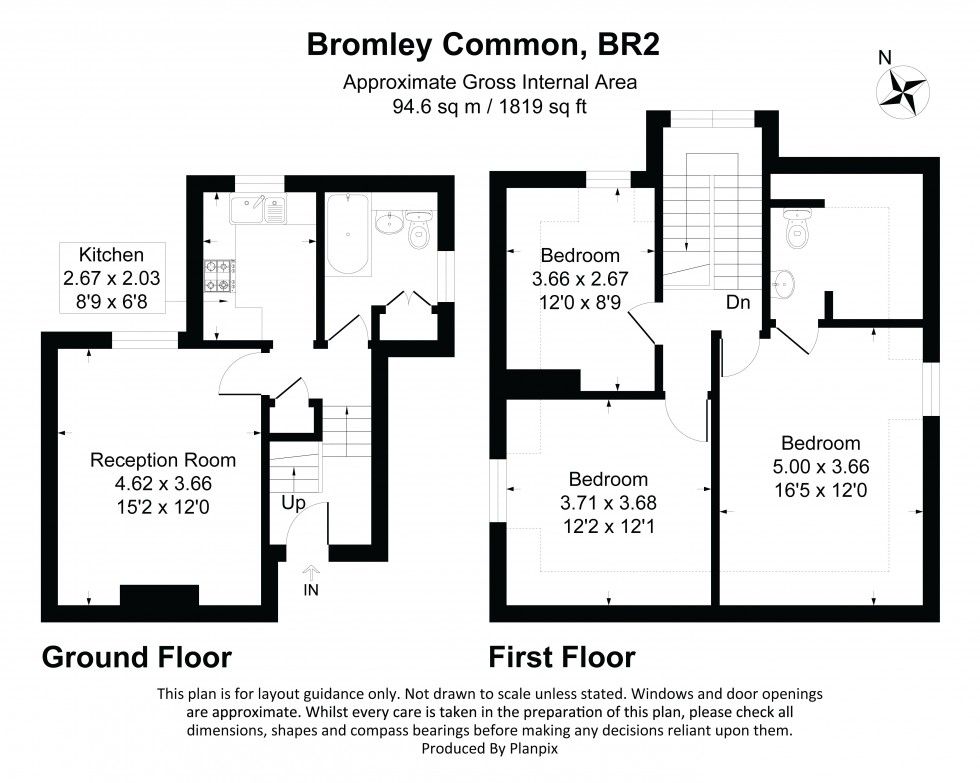 Floorplan for Bromley Common, Bromley