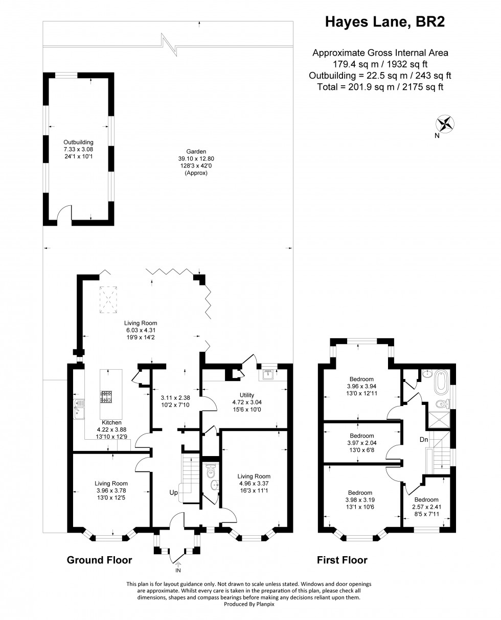 Floorplan for Hayes Lane, Bromley