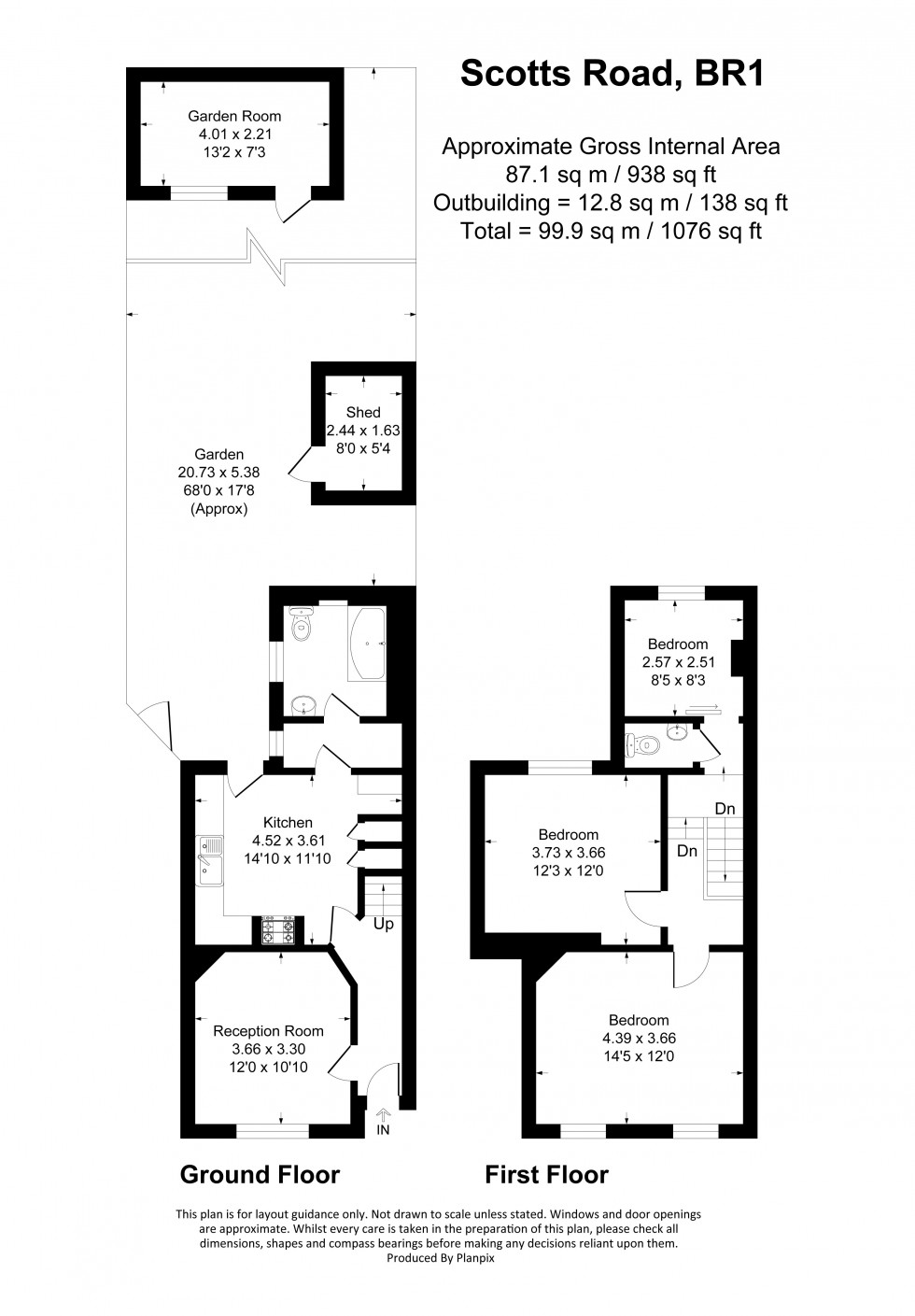 Floorplan for Scotts Road, Bromley