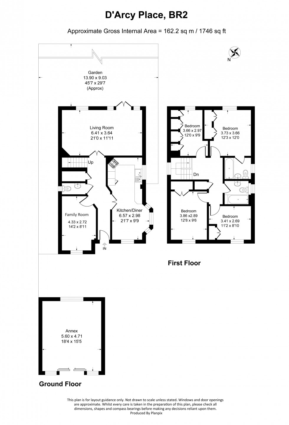 Floorplan for D'arcy Place, Bromley