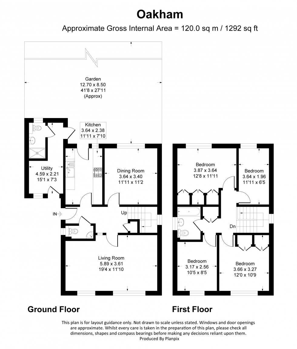 Floorplan for Oakham Drive, Bromley