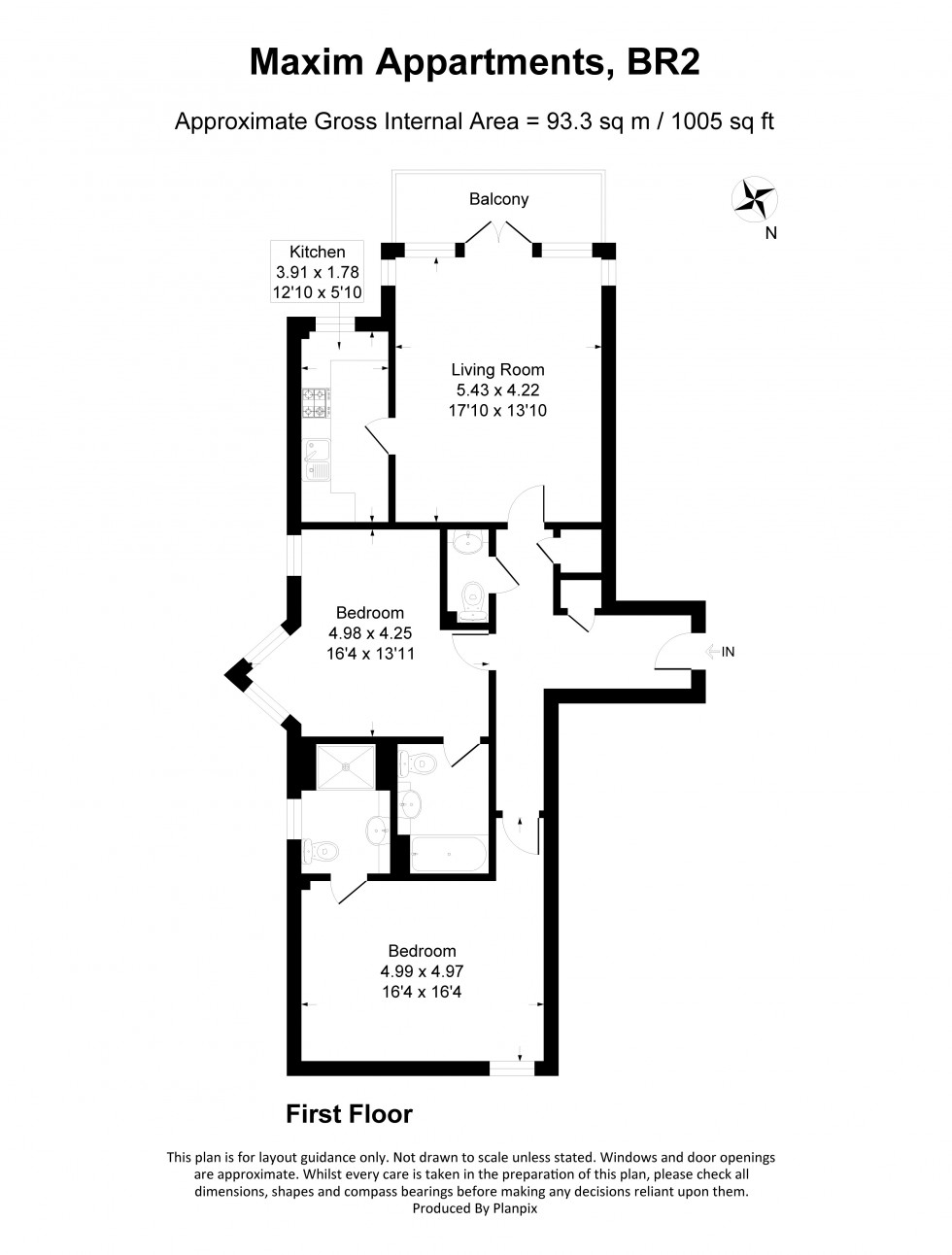 Floorplan for Wheeler Place, Bromley