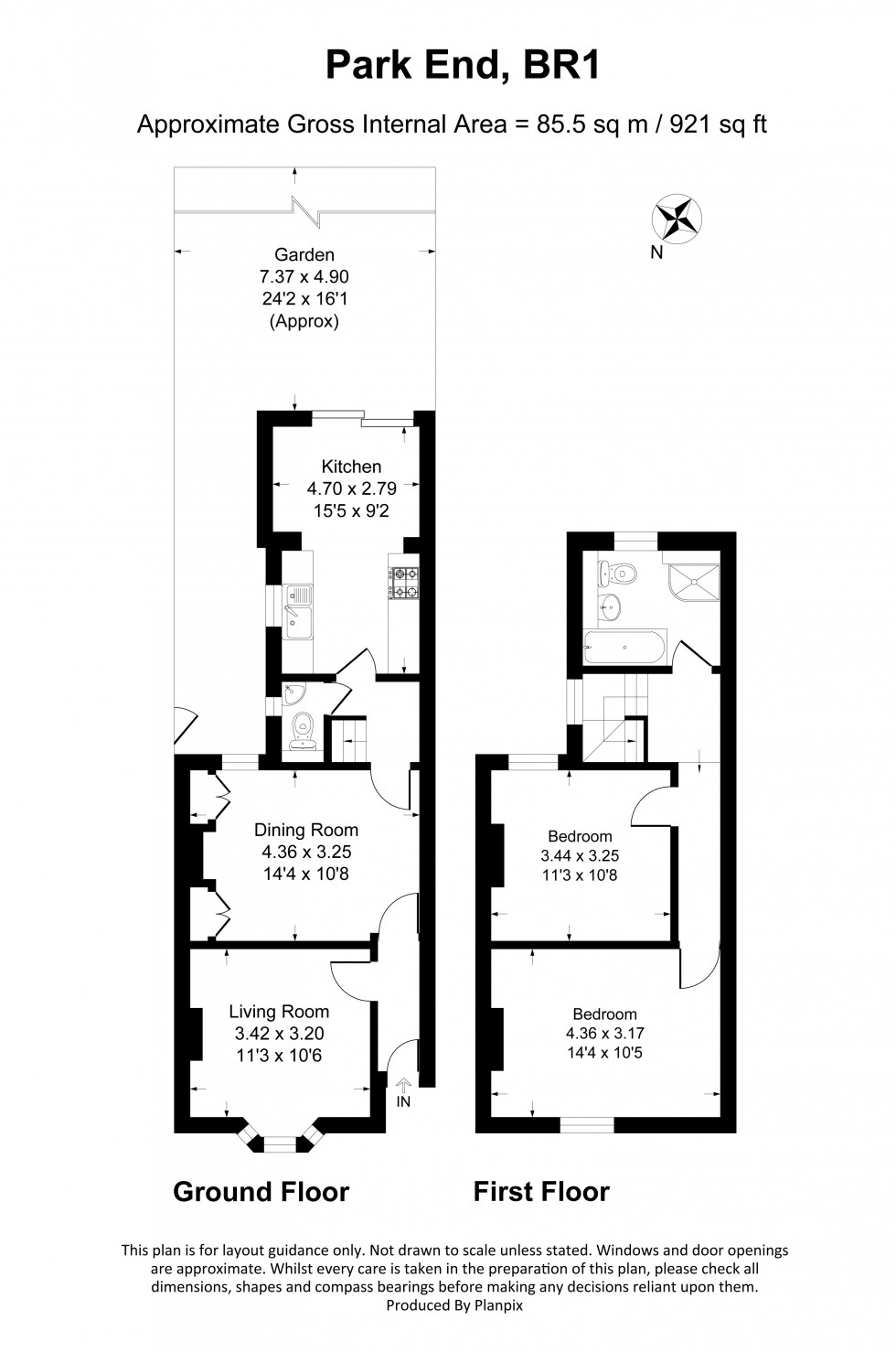 Floorplan for Park End, Bromley