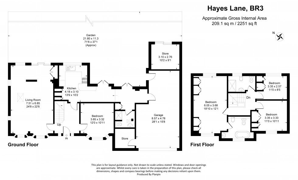 Floorplan for Hayes Lane, Beckenham