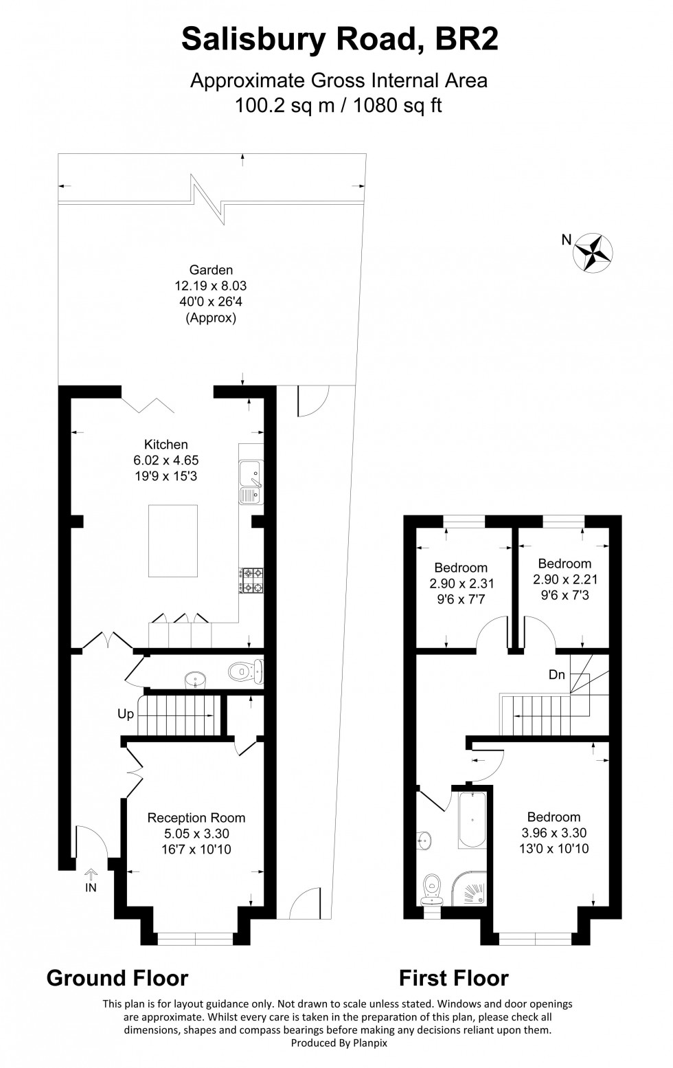 Floorplan for Salisbury Road, Bromley