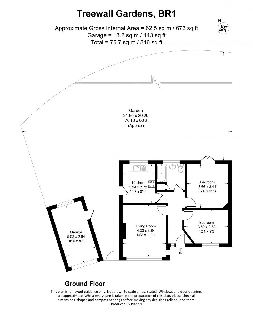 Floorplan for Treewall Gardens, Bromley