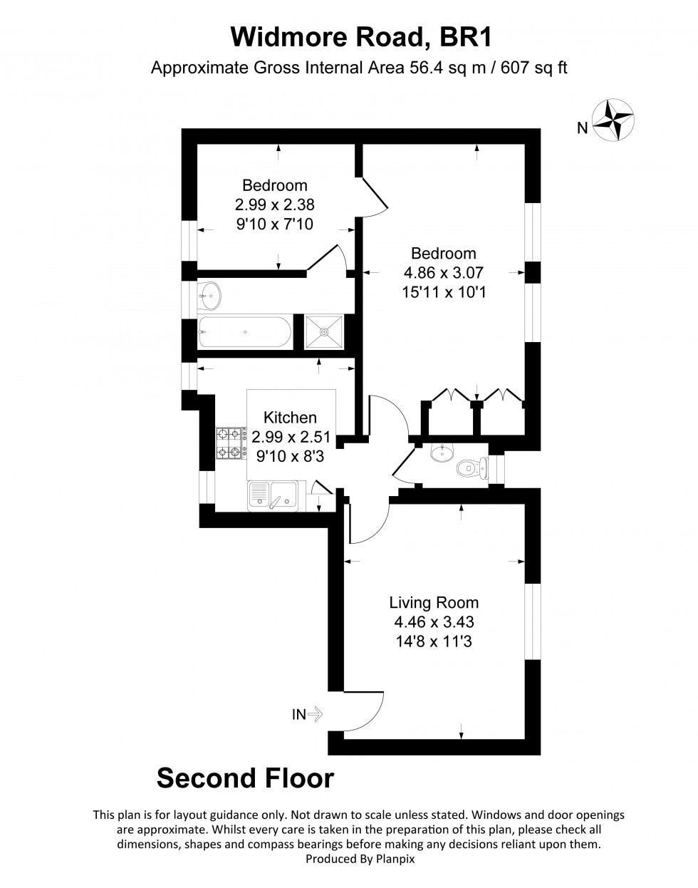 Floorplan for Widmore Road, Bromley