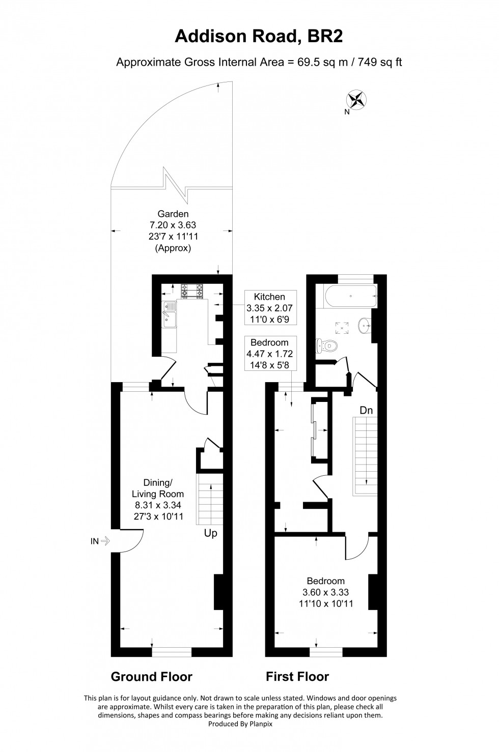 Floorplan for Addison Road, Bromley