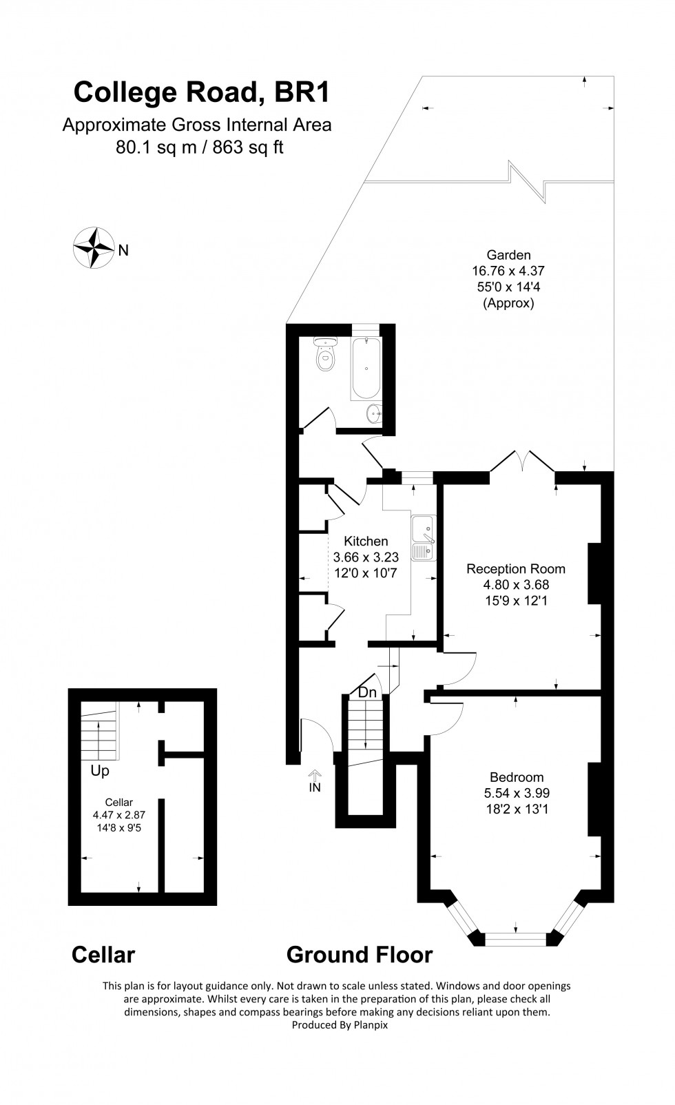 Floorplan for College Road, Bromley