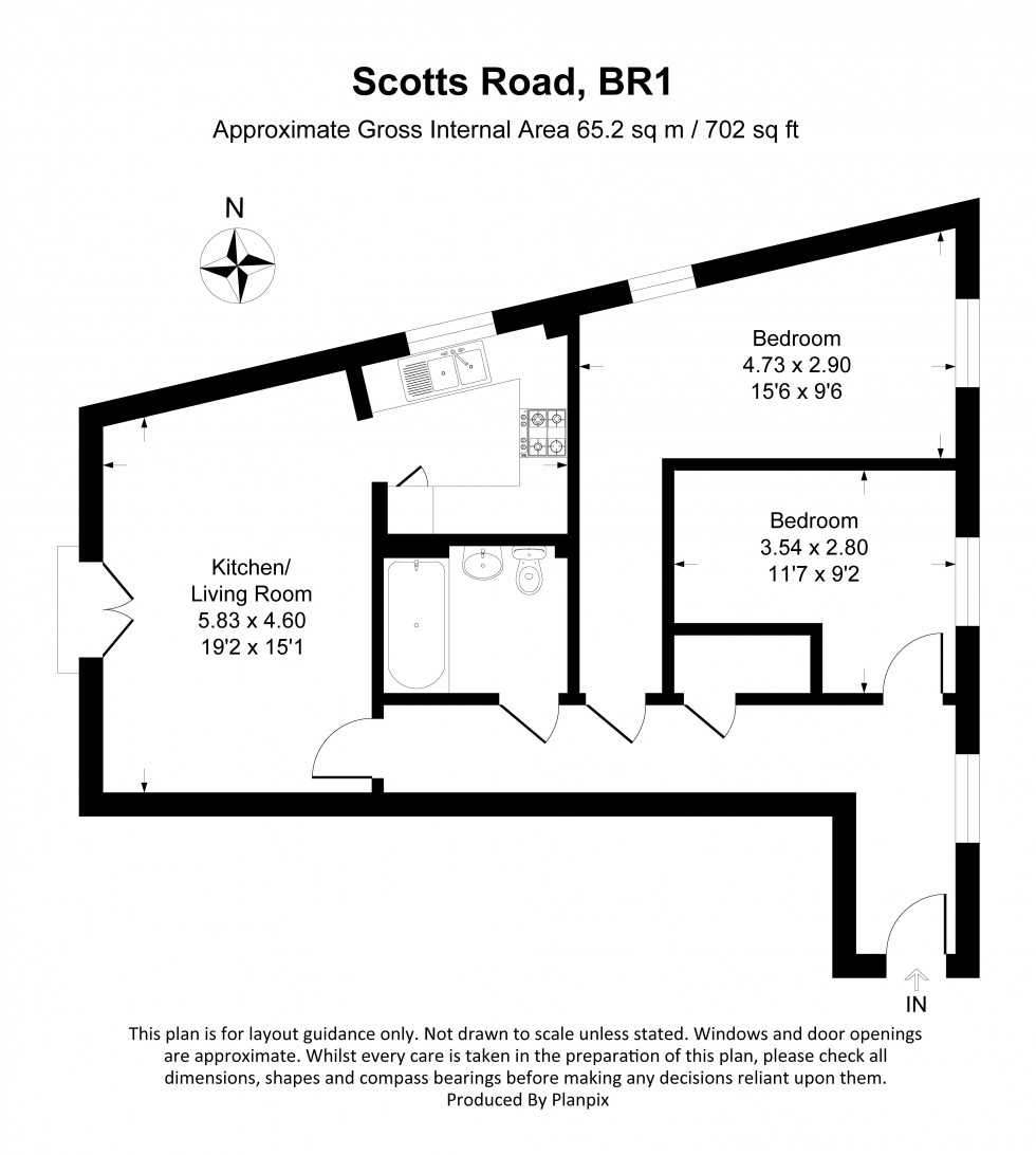 Floorplan for Scotts Road, Bromley