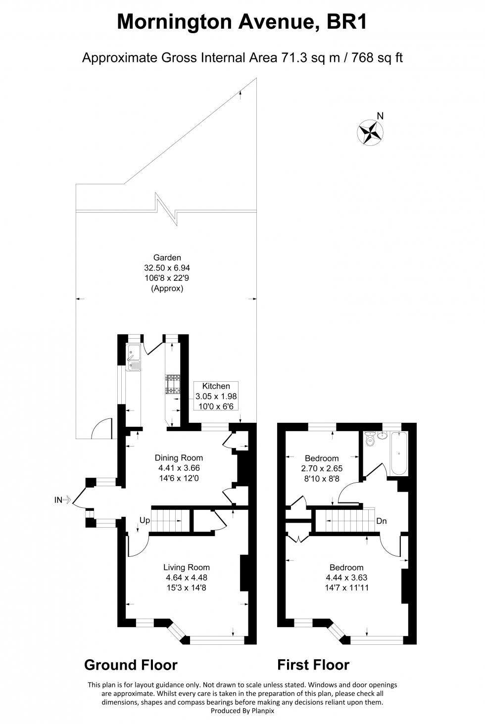 Floorplan for Mornington Avenue, Bromley