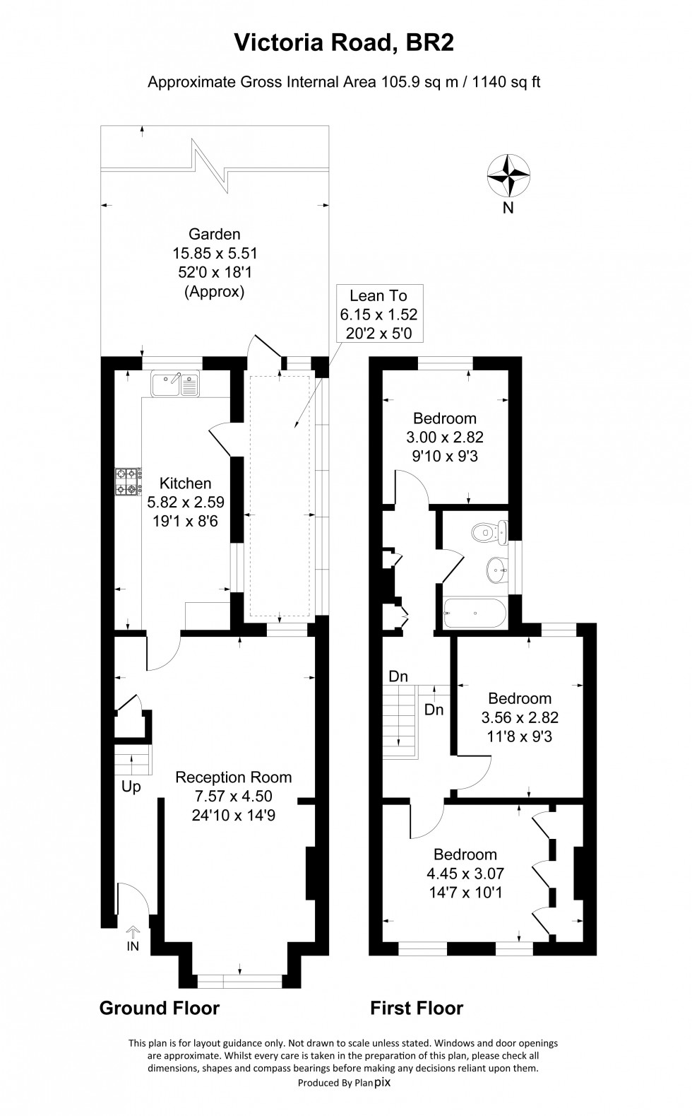 Floorplan for Victoria Road, Bromley